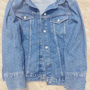 Top Shop rhinestone jean jacket